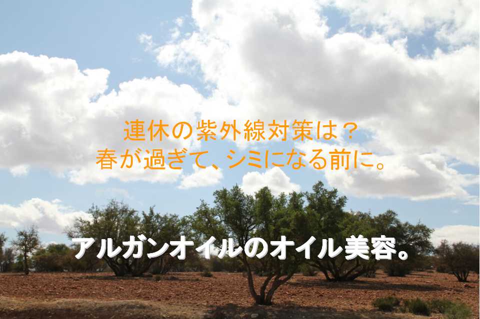 アルガンオイル効果で、春の紫外線に備える。